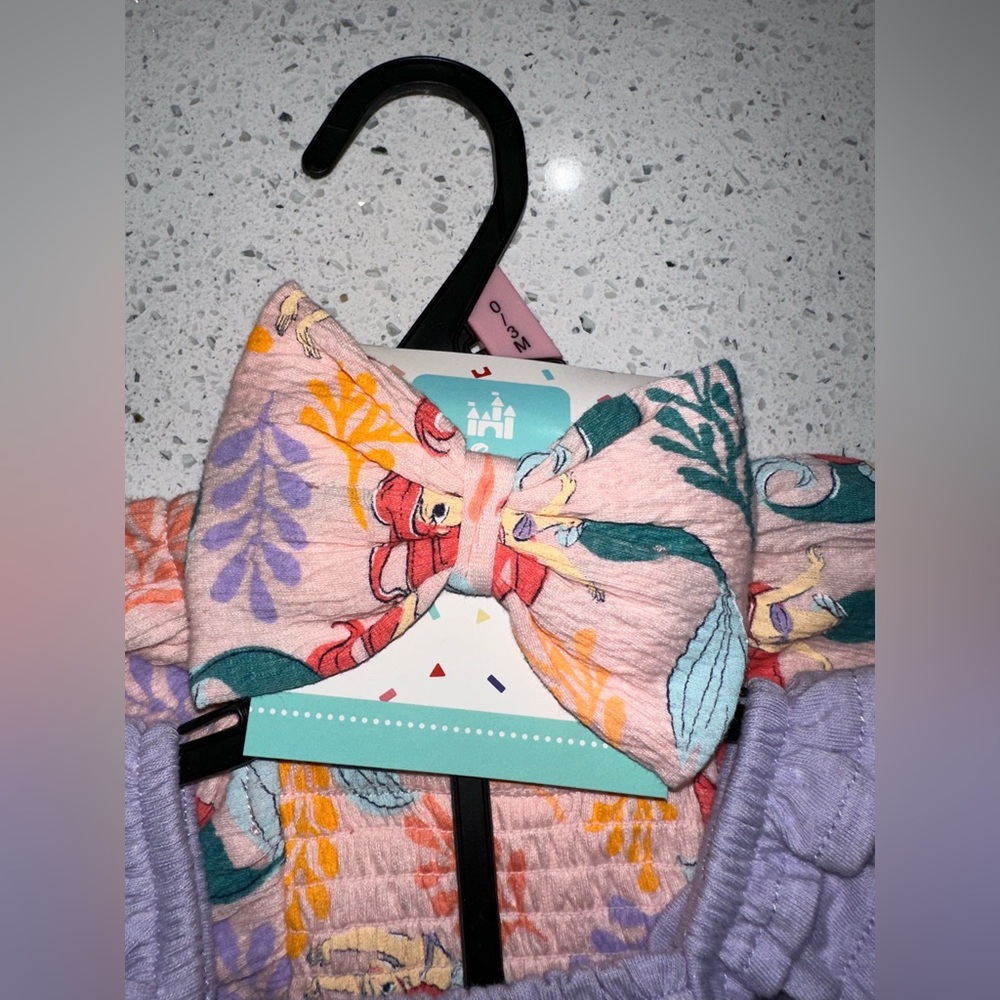 Disney Baby Girl Little Mermaid 4-Piece Infant Set NWT – 0–3 M - Picture 2 of 7